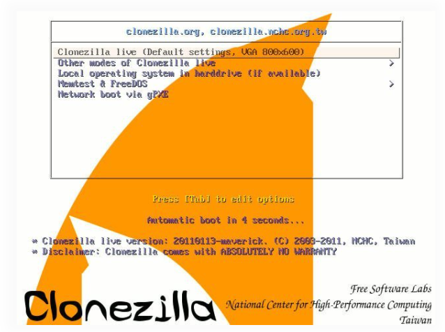 clonezilla para windows 7